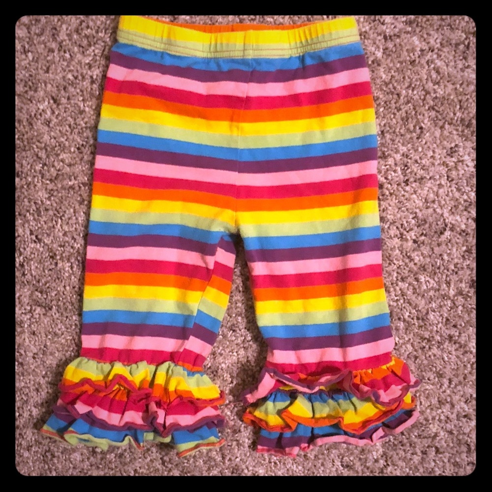 Girls ruffle rainbow shorts 6/7